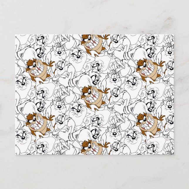 TAZ™ Line Art Färg Pop Mönster Vykort (Framsida)