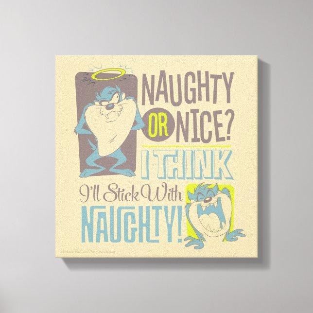 TAZ™ - Naughty eller Nice? Canvastryck (Framsida)