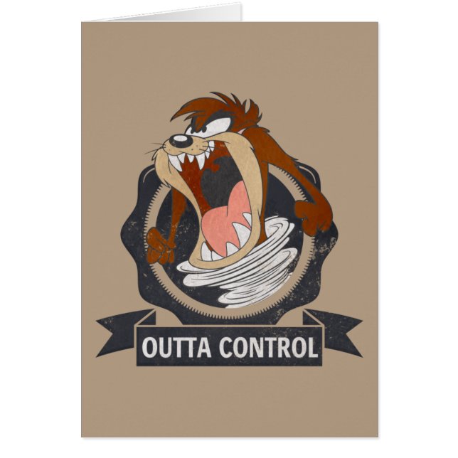 TAZ™ Outta Control Hälsningskort (Framsidan)