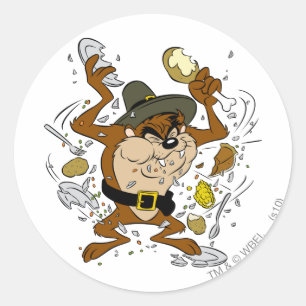 TAZ™ Plöjer ner Runt Klistermärke