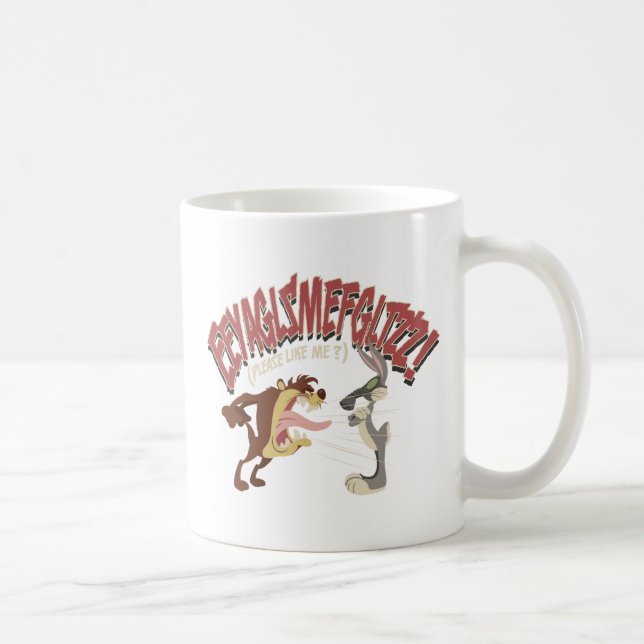TAZ™ skrek på KRYP BUNNY™ "Gillar du mig?" Kaffemugg (Höger)
