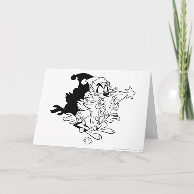 TAZ™ som äter Julgran Helgkort (Framsida)