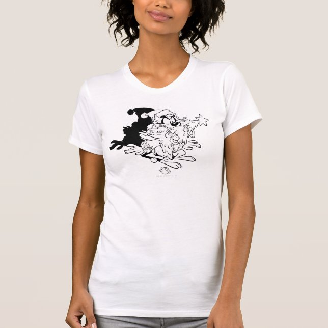 TAZ™ som äter Julgran Tee Shirt (Framsida)