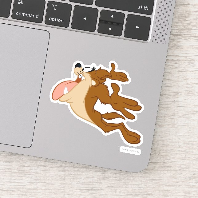 TAZ™ som flyger genom luft Klistermärken (Detalj)