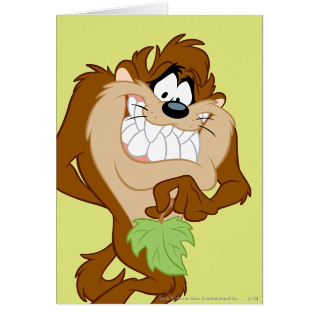 TAZ™ som innehar ett löv Hälsningskort (Framsidan)