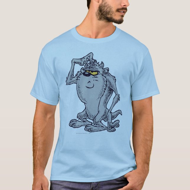 TAZ™ Tänker Konstnärlig Design T-shirt (Framsida)