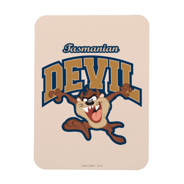 TAZ™ Tasmanian Djävulen Patch Magnet (Vertikal)