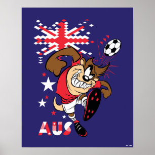 TAZ™ Team Australia Fotbollsgrafik Poster