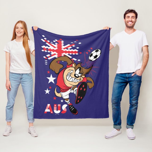 TAZ™ Team Australia Soccer Grafik Fleecefilt (På plats)
