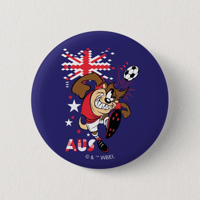 TAZ™ Team Australia Soccer Grafik Knapp (Framsida)