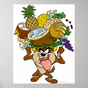TAZ™-Thanksgiving - översikt B/W 2 Poster