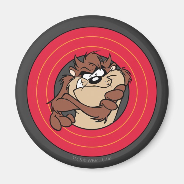 TAZ™ through LOONEY TUNES™ Circles Magnet (Framsidan)