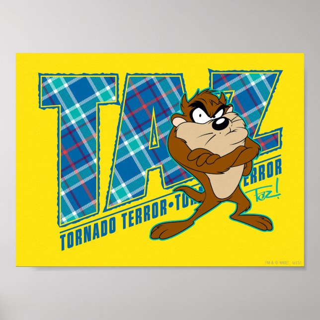 TAZ™-Tornadots felavtryck Poster (Framsidan)