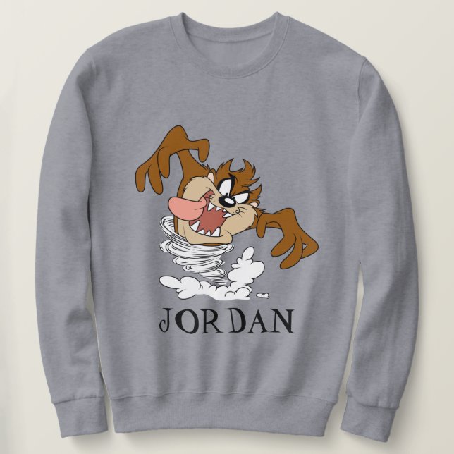 TAZ™ Virvlande Tornado Lång Ärmad Tröja (Design framsida)
