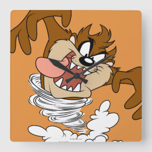 TAZ™ Whirling, Tornado Fyrkantig Klocka