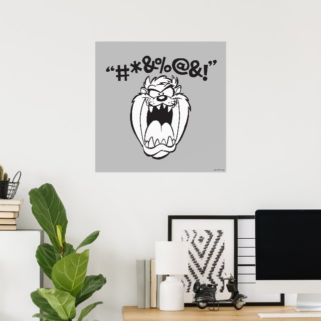 TAZ™ Yelling Expletives Poster (Hemmakontoret)