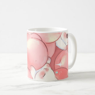 Taza Adorable de Diseño de conejitos fondo rosa Kaffemugg