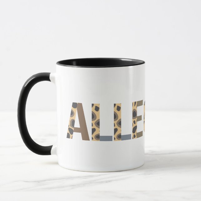 Taza Allegedly Animal Print Lettering Mugg (Vänster)