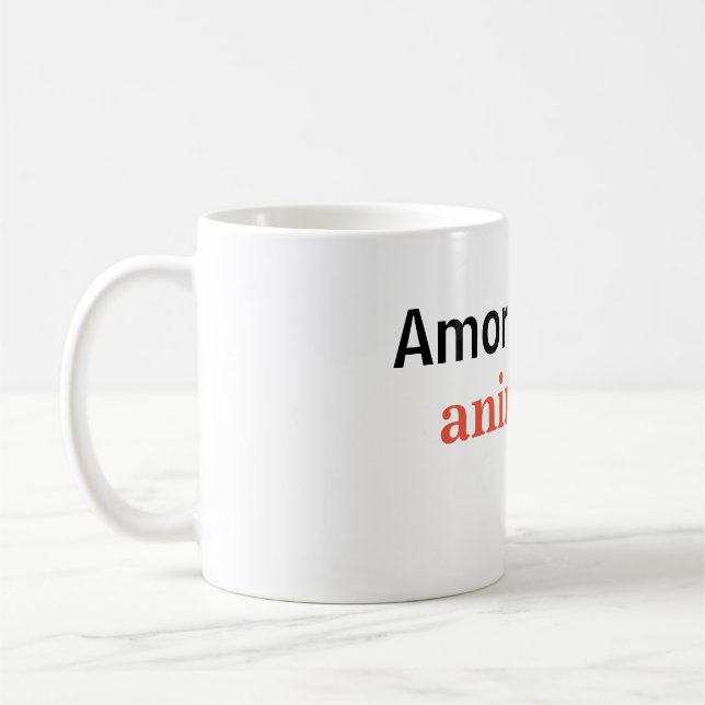 Taza amor por los animales kaffemugg (Vänster)