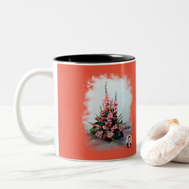 Taza Bicolor Bodegón de flores Två-Tonad Mugg (Med munk)