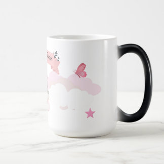 Taza blanca brillante magisk mugg