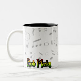 taza Bob Marley Estilo Caricatura | Rasta Regg Två-Tonad Mugg