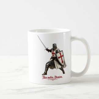 Taza caballero templario - Non nobis, Domine Kaffemugg