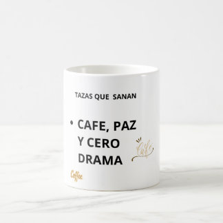 Taza Café Paz y Cero Drama – Salud Mental Kaffemugg
