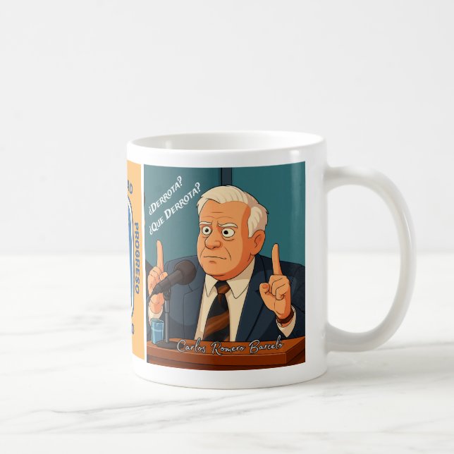Taza Carlos Romero Barcelo Karikatyr Kaffemugg (Höger)