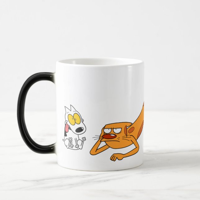 Taza Catdog y Rocko Magisk Mugg (Vänster)