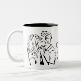 Taza combo,15 oz,cafe Två-Tonad mugg