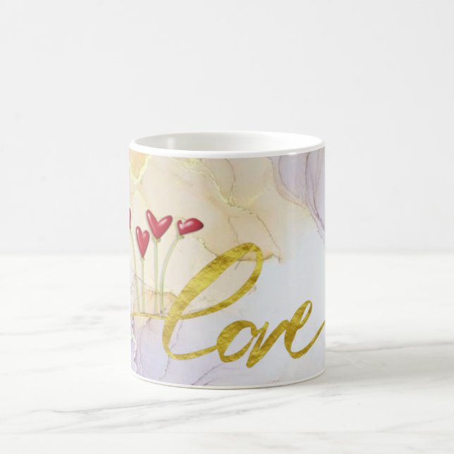 Taza con amor y corazones kaffemugg (Center)