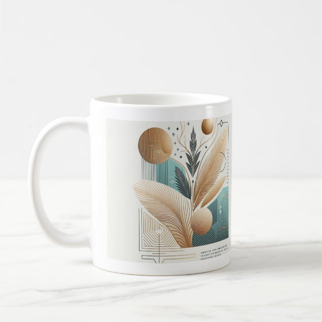 Taza con diseño moderno. Esencia  Kaffemugg (Vänster)