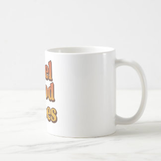 Taza con frase retro Feel good vibes Kaffemugg