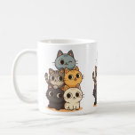 Taza con gatitos dibujado a mano. kaffemugg<br><div class="desc">Linda taza de los felinos que más amamos.</div>