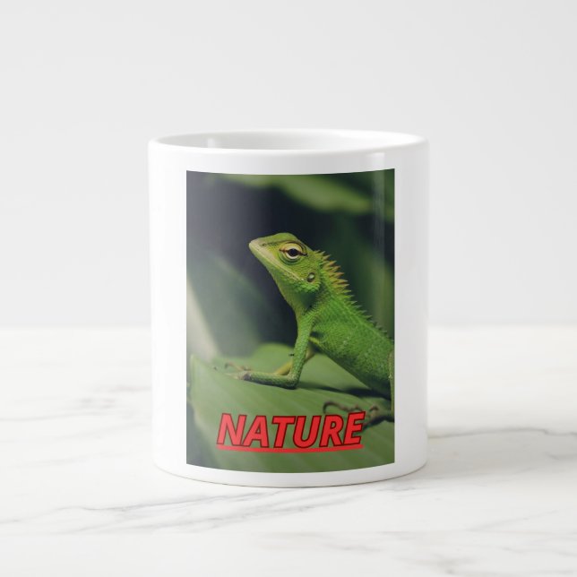 Taza con la foto de una iguana  jumbo mugg (Framsidan)