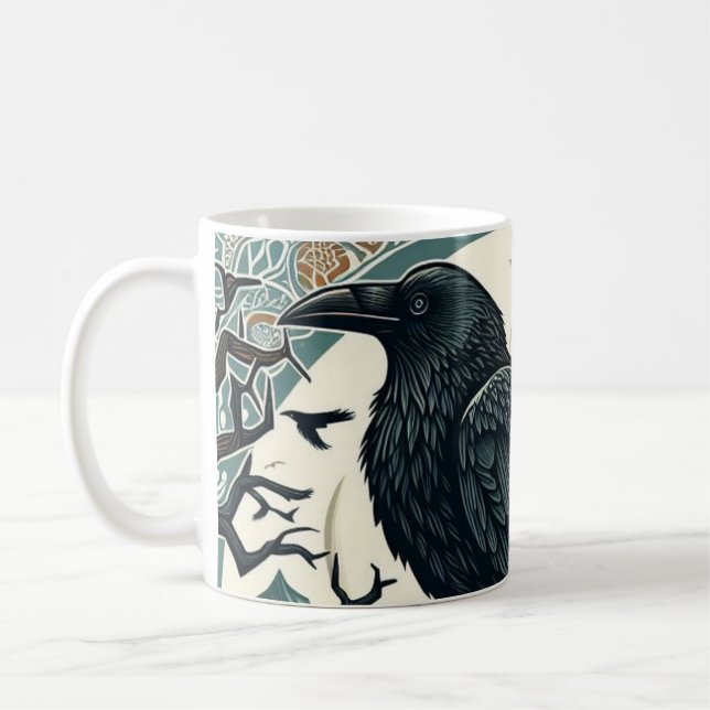 Taza con los cuervos de Odín Kaffemugg (Vänster)