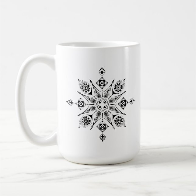 Taza con mandala kaffemugg (Vänster)