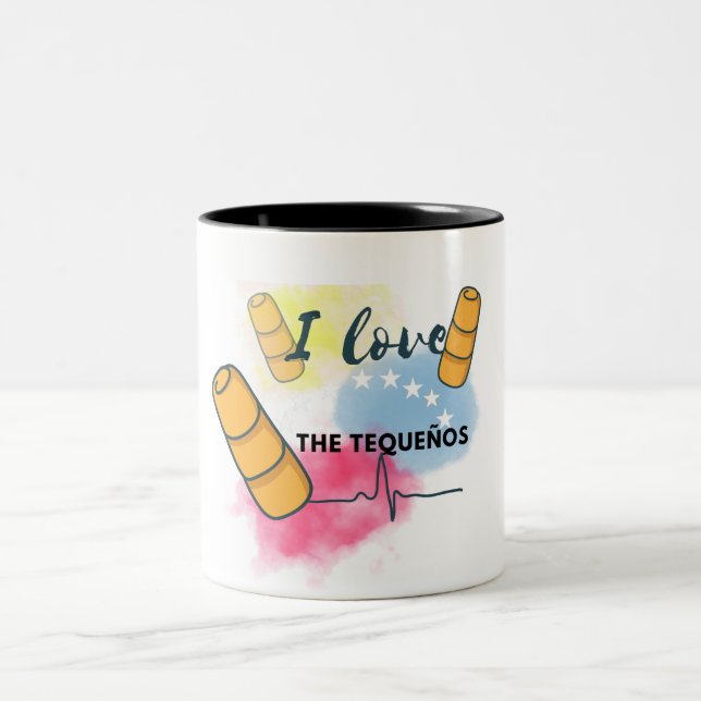 taza con motivo tradicional aperitivo venezolano  Två-Tonad mugg (Center)