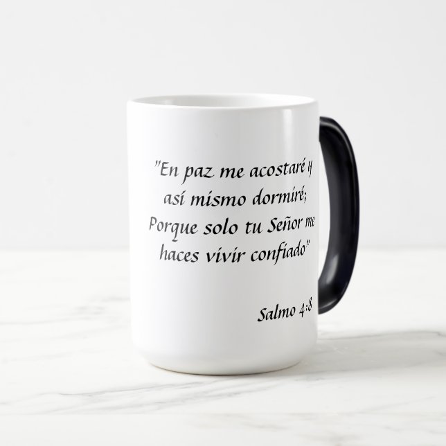 Taza con texto bíblico magisk mugg (Framsida höger)