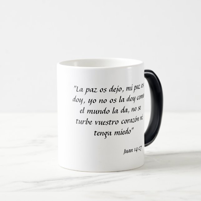 Taza con texto bíblico magisk mugg (Framsida höger)