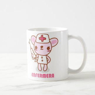 Taza con un dibujo de una enfermera ratoncita kaffemugg