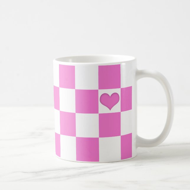 Taza - Cuadrados-Corazón Kaffemugg (Höger)
