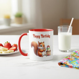 Taza Cumpleaños Ardillita con Torta Mugg