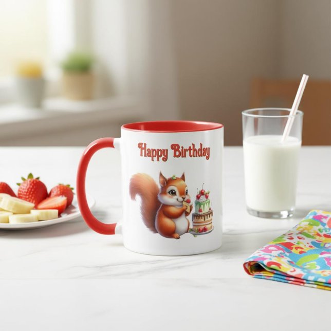 Taza Cumpleaños Ardillita con Torta  Mugg (Skapare uppladdad)