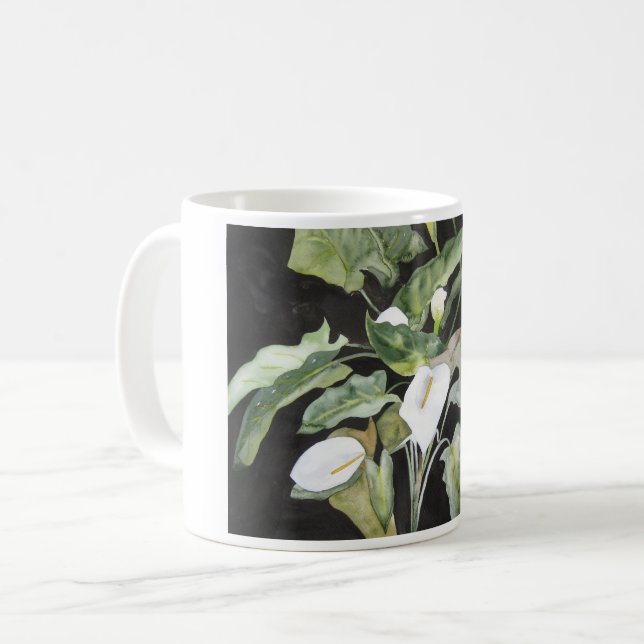 Taza de alcatraces en acuarela kaffemugg (Framsida vänster)