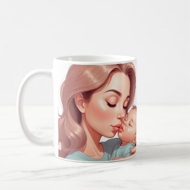 Taza de café blanca para madres kaffemugg (Vänster)