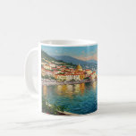 Taza De Café Coastal Village Kaffemugg<br><div class="desc">A beverage mug with the "Coastal Village" design printed on it,  ideal for gifts as a liquid container utensil at home,  for venues or for work.</div>