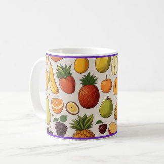 taza de café con diseño de frutas kaffemugg