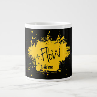 Taza de Cafe +Flow en negro Jumbo Mugg